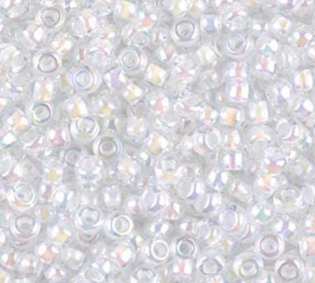 11/0 Crystal White Lined AB, Matsuno Seed Bead 8-284