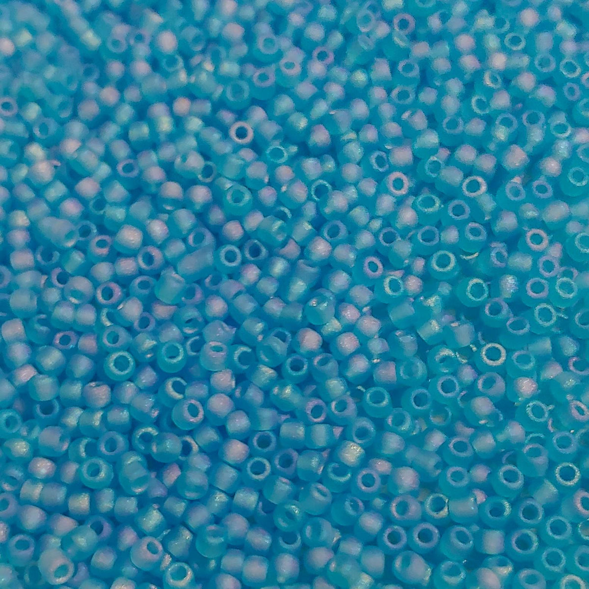 8/0 Transparent Matte Aqua Blue AB, Matsuno Seed Bead, 8-F260