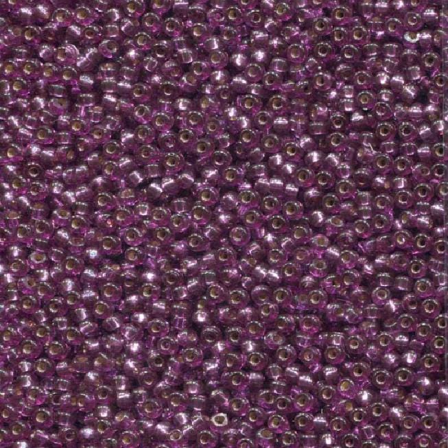 11-4279 Duracoat Dyed Silver Lined Deep Purple, Miyuki Seed Bead 11/0