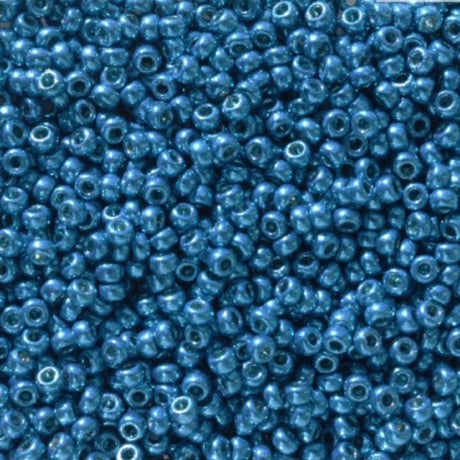 11/0 Duracoat Galvanized Dark Capri Blue, Miyuki Seed Beads 5114