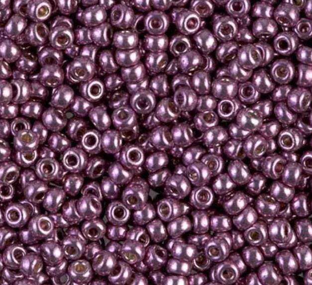 8/0 Duracoat Galvanized Miyuki Seed Bead, Eggplant, 4220