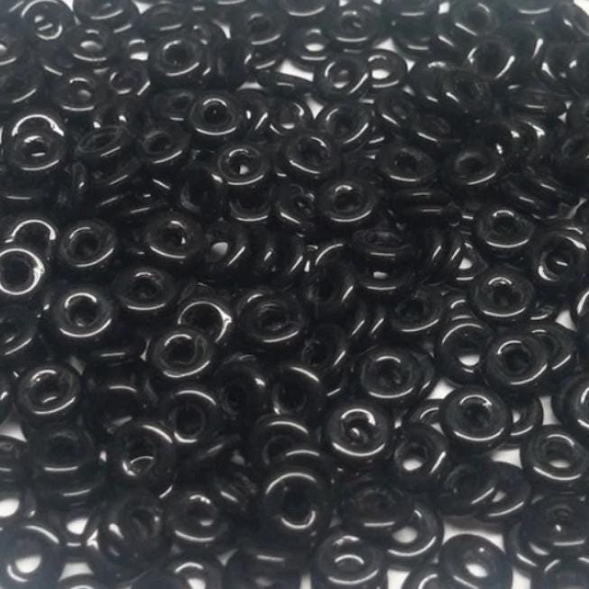O Bead Jet, 1X4MM Czech Glass 23980