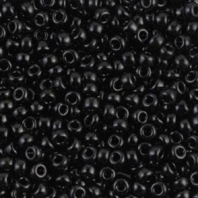 8-401 Opaque Black, Miyuki Seed Beads 8/0