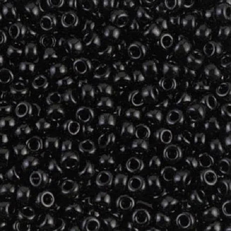 8-401 Opaque Black, Miyuki Seed Beads 8/0