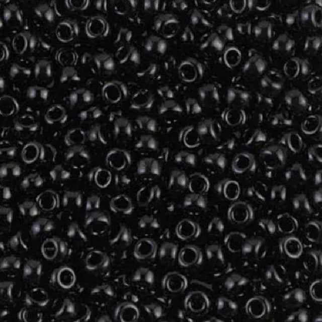 8-401 Opaque Black, Miyuki Seed Beads 8/0