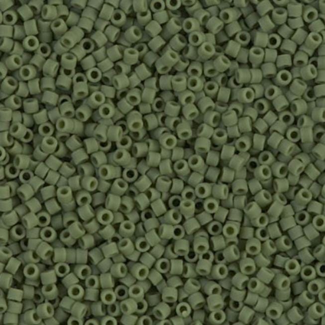 DB1585 11/0 Matte Opaque Avocado Miyuki Delica