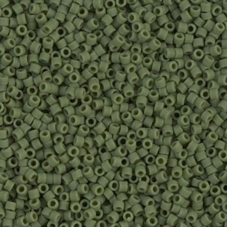 DB1585 11/0 Matte Opaque Avocado Miyuki Delica