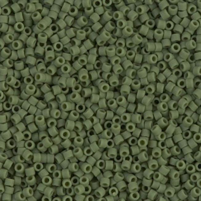 DB1585 11/0 Matte Opaque Avocado Miyuki Delica