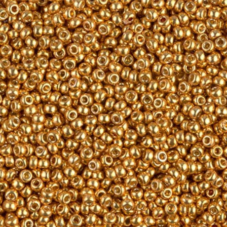 11/0 Duracoat Galvanized Miyuki Glass Seed Bead, Yellow Gold, 4203