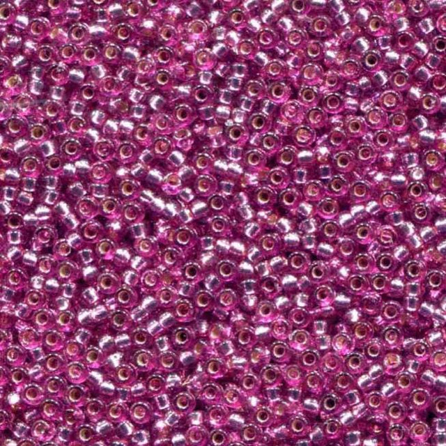 11/0 Duracoat Dyed Hot Pink Silver Lined, Miyuki 4269 10 grams