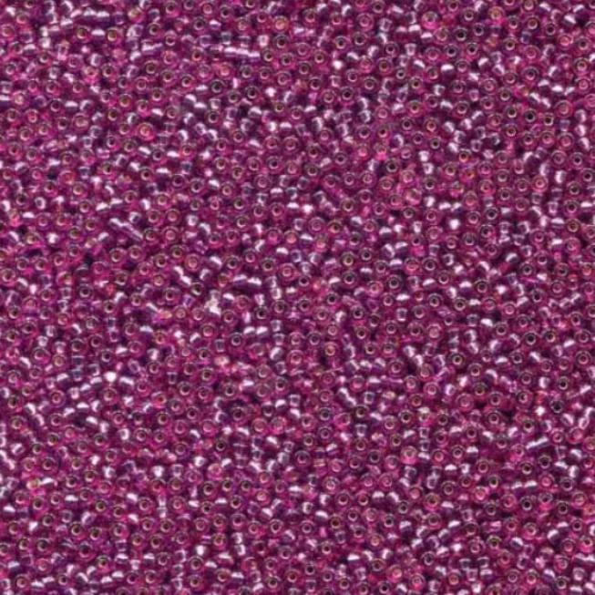 15-4269 Duracoat Dyed Silver Lined Hot Pink, Miyuki Seed Bead 15/0