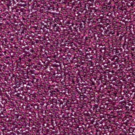 15-4269 Duracoat Dyed Silver Lined Hot Pink, Miyuki Seed Bead 15/0