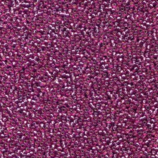 15-4269 Duracoat Dyed Silver Lined Hot Pink, Miyuki Seed Bead 15/0