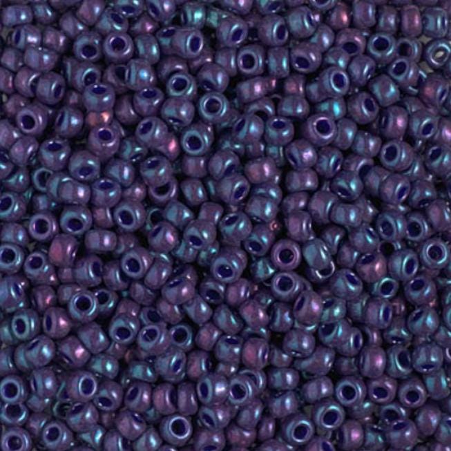 8/0 Opaque Eggplant Luster Miyuki Glass Seed Beads, 1889-10 grams