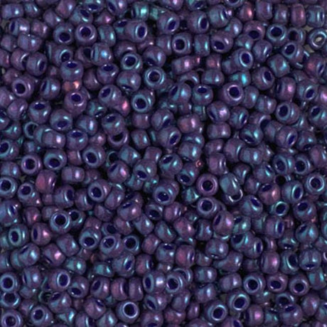 8/0 Opaque Eggplant Luster Miyuki Glass Seed Beads, 1889-10 grams