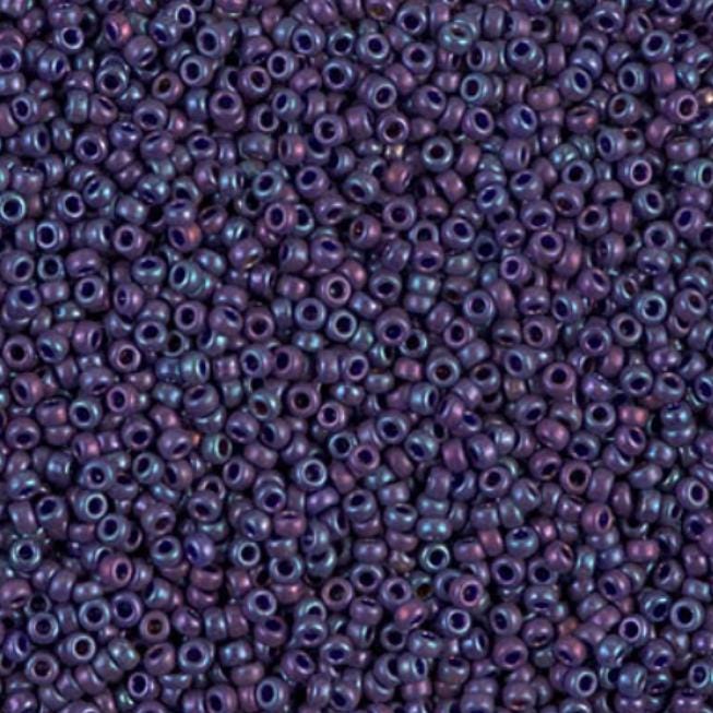 15/0 Opaque Eggplant Luster Miyuki Glass Seed Beads, 1889-10 grams