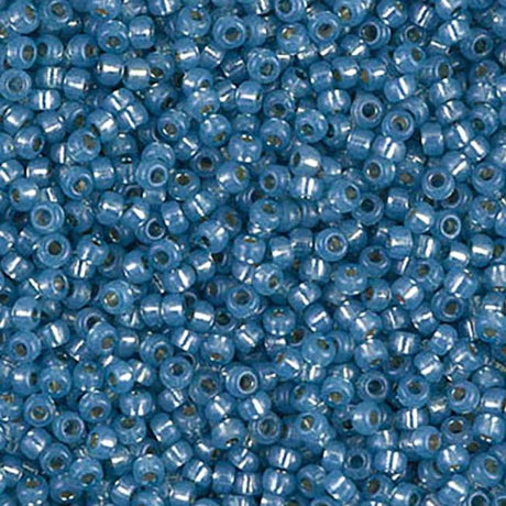 11-4242 Duracoat Dyed Silver Lined Aqua, Miyuki Seed Beads 11/0