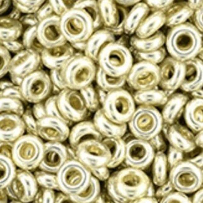 8/0 Demi Round Galvanized Aluminum, PermaFinish Toho 3mm, PF558-5 grams