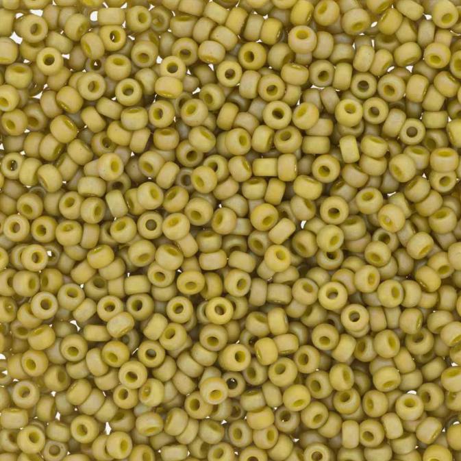 Frosted Opaque Glaze Rainbow Pistachio, 4693 Miyuki size 11/0 Glass Seed Bead, 10 grams