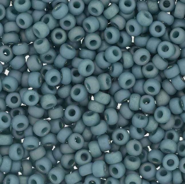 8-4702 Frosted Opaque Glaze Rainbow Peacock, Miyuki Seed Bead, 8/0