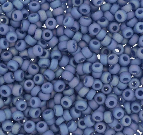 8-4704 Frosted Opaque Glaze Rainbow Soft Blue, Miyuki Seed Bead, 8/0