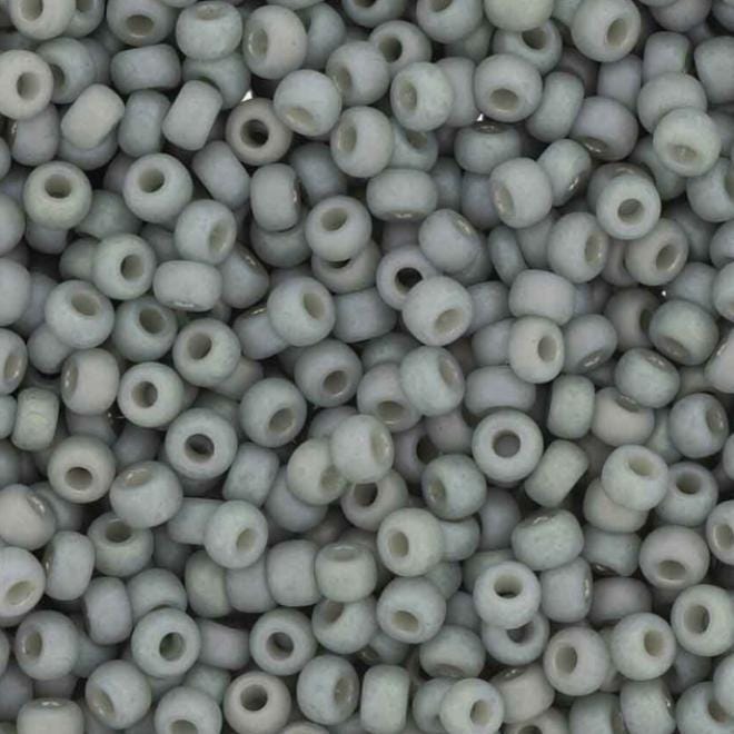 8-4705 Frosted Opaque Glaze Rainbow Cadet Gray, Miyuki Seed Bead, 8/0