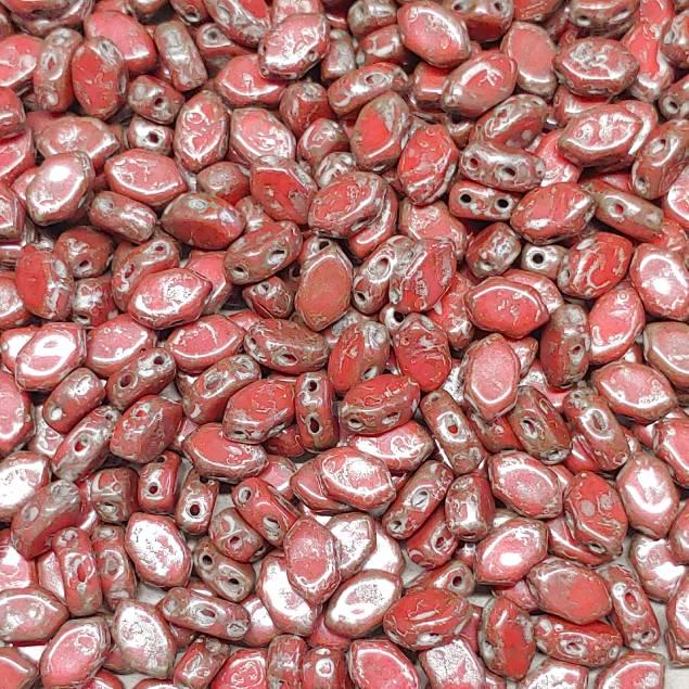 Paros® Par Puca® Opaque Light Coral Ladybug, 7 x 4mm, 60 beads