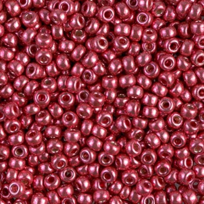 8/0 Duracoat Galvanized Miyuki Glass Seed Bead, Light Cranberry, 4211