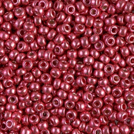 8/0 Duracoat Galvanized Miyuki Glass Seed Bead, Light Cranberry, 4211