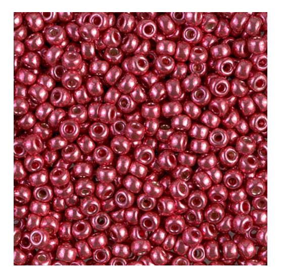 8/0 Duracoat Galvanized Miyuki Glass Seed Bead, Light Cranberry, 4211