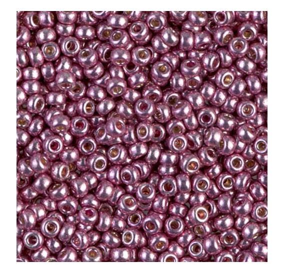 8/0 Duracoat Galvanized Miyuki Glass Seed Bead, Dusty Orchid, 4218