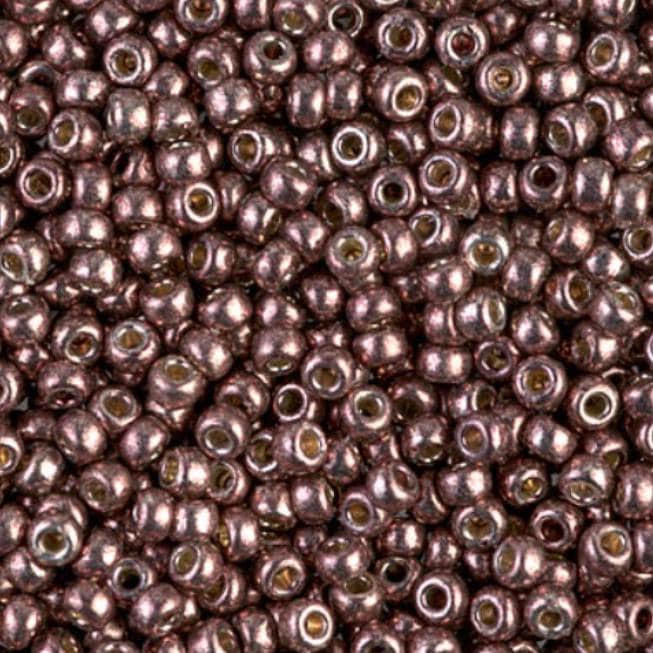 8/0 Duracoat Galvanized Miyuki Glass Seed Bead, Dark Mauve, 4213