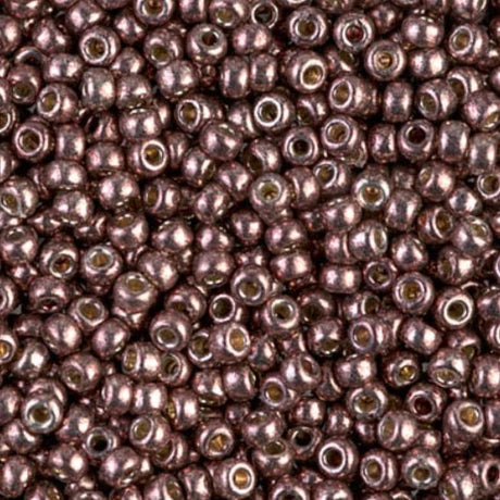 8/0 Duracoat Galvanized Miyuki Glass Seed Bead, Dark Mauve, 4213
