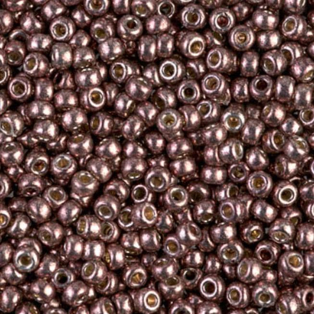 8/0 Duracoat Galvanized Miyuki Glass Seed Bead, Dark Mauve, 4213