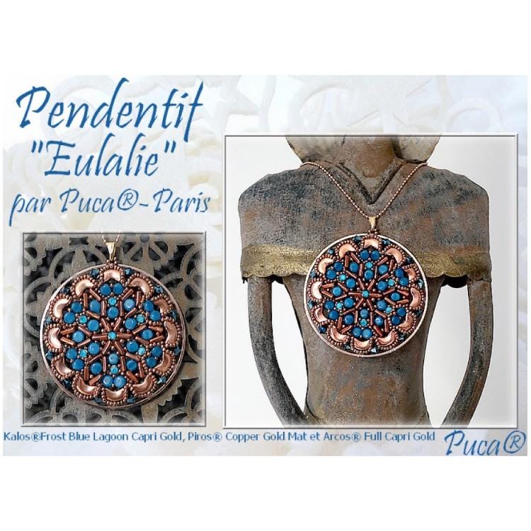 Kalos Par Puca Full Capri Gold, 2 hole - 4MM Bead, 50 beads