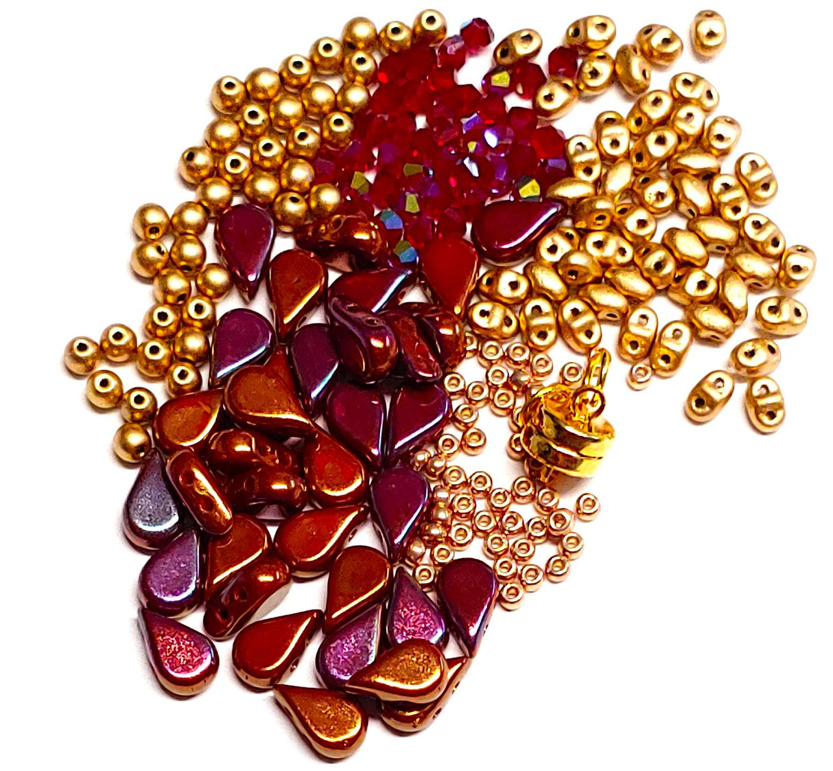 India Bracelet Kit-Amos par Puca beads. Pattern will be mailed with kit purchase, see Description for more details