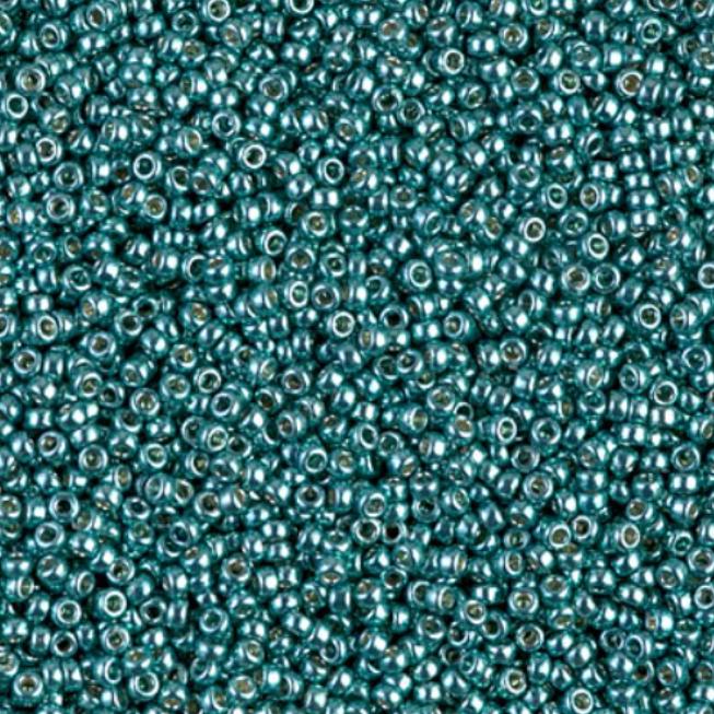 15/0 Duracoat Galvanized Miyuki Seed Bead, Dark Sea Foam, 4217