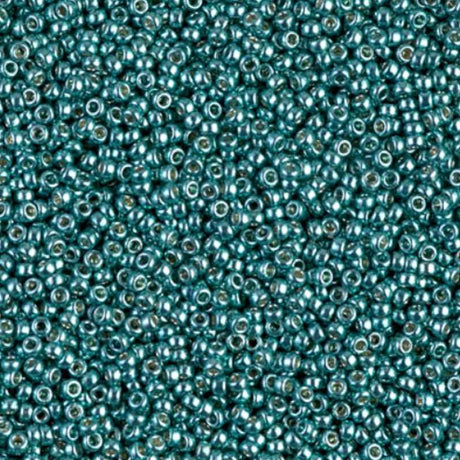 15/0 Duracoat Galvanized Miyuki Seed Bead, Dark Sea Foam, 4217