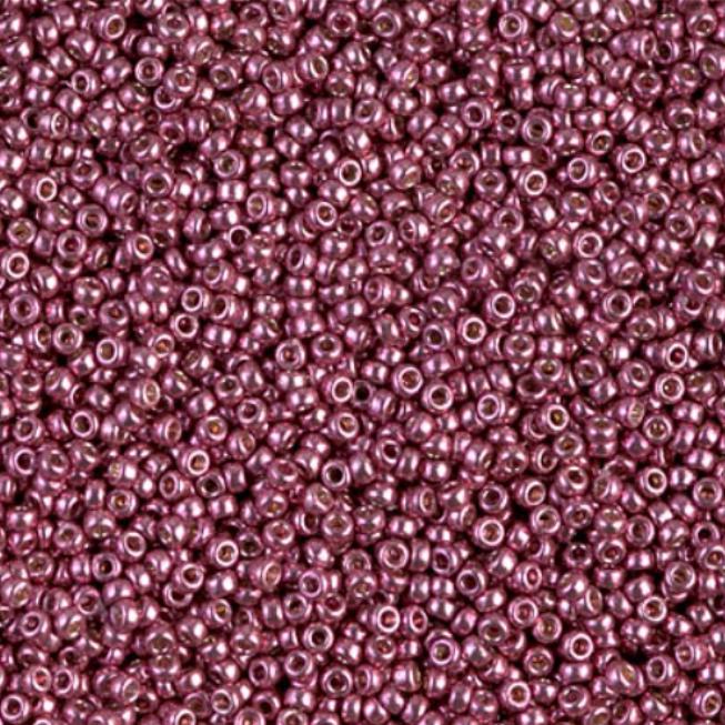 15/0 Duracoat Galvanized Miyuki Seed Bead, Magenta, 4219