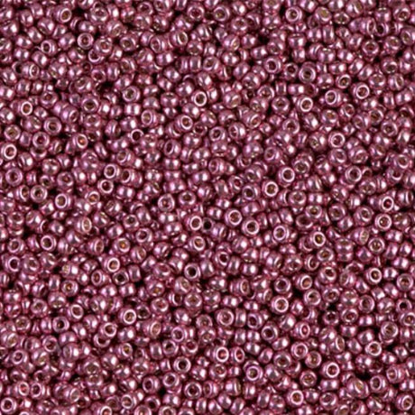 15/0 Duracoat Galvanized Miyuki Seed Bead, Magenta, 4219
