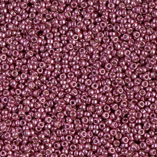 15/0 Duracoat Galvanized Miyuki Seed Bead, Magenta, 4219