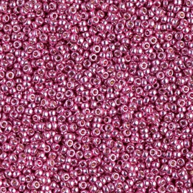 15/0 Duracoat Galvanized Miyuki Seed Bead, Hot Pink, 4210