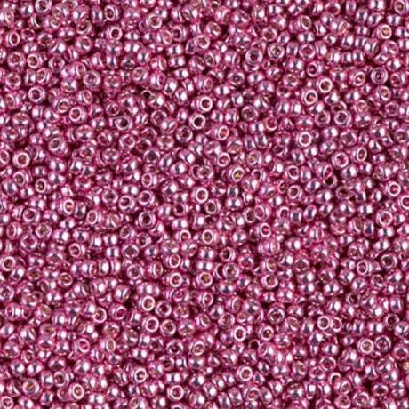 15/0 Duracoat Galvanized Miyuki Seed Bead, Hot Pink, 4210