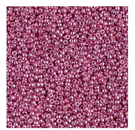 15/0 Duracoat Galvanized Miyuki Seed Bead, Hot Pink, 4210