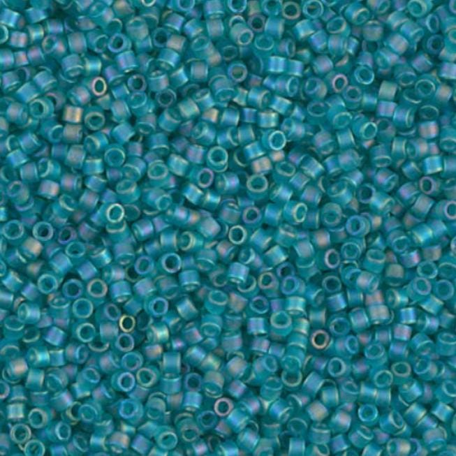 Matte Transparent Caribbean Teal AB Miyuki Delica 11/0 DB1283