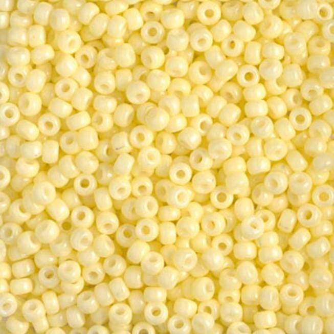 8/0 Duracoat Dyed Miyuki Seed Bead, Opaque Light Lemon Ice, 4451