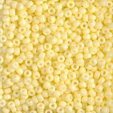 8/0 Duracoat Dyed Miyuki Seed Bead, Opaque Light Lemon Ice, 4451