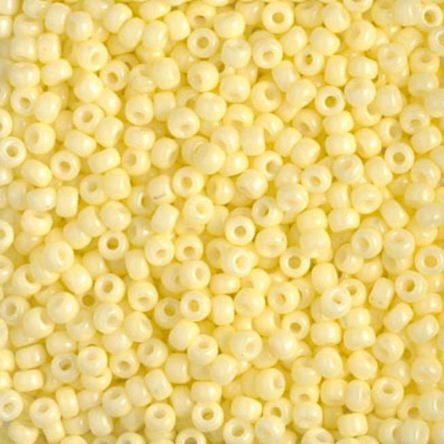 8/0 Duracoat Dyed Miyuki Seed Bead, Opaque Light Lemon Ice, 4451