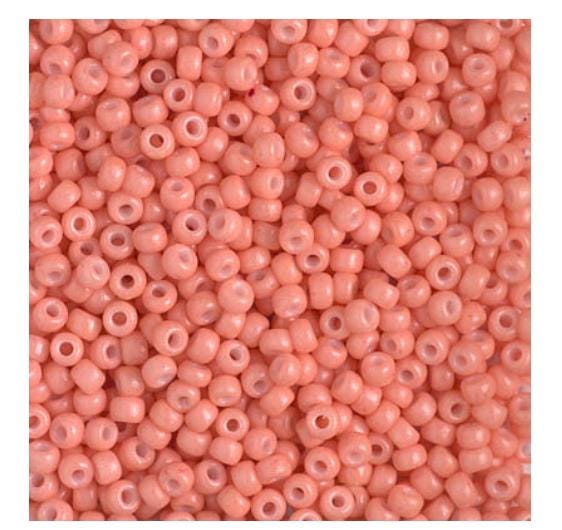 8/0 Duracoat Dyed Miyuki Seed Bead, Opaque Dark Salmon, 4462