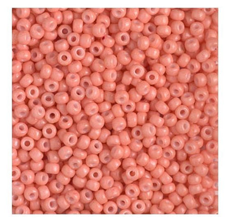 8/0 Duracoat Dyed Miyuki Seed Bead, Opaque Dark Salmon, 4462